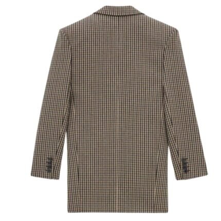 SAINT LAURENT JACKET IN VICHY WOOL