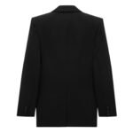 SAINT LAURENT TUXEDO JACKET IN GRAIN DE POUDRE