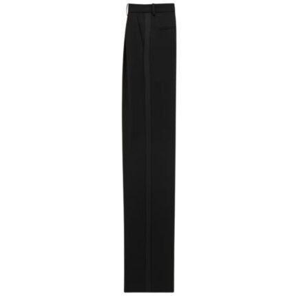 SAINT LAURENT TUXEDO PANTS IN GRAIN DE POUDRE