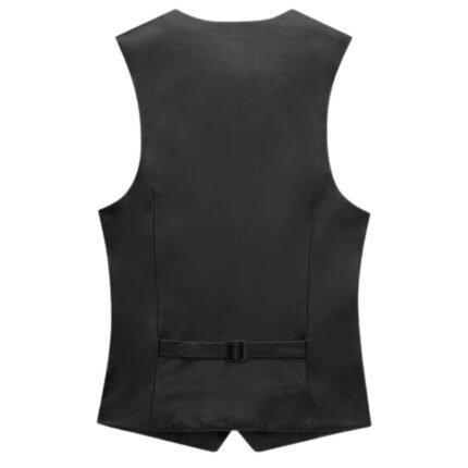 SAINT LAURENT VEST IN SHINY LAMBSKIN