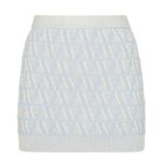 FENDI FF CASHMERE AND WOOL MINI SKIRT