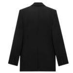 SAINT LAURENT TUXEDO JACKET IN GRAIN DE POUDRE