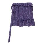 SAINT LAURENT WRAP SKIRT IN CONFETTI MUSLIN