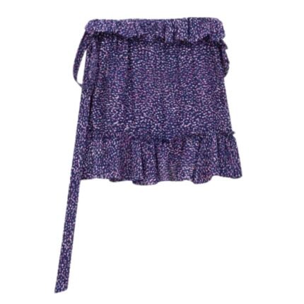 SAINT LAURENT WRAP SKIRT IN CONFETTI MUSLIN