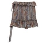 SAINT LAURENT WRAP SKIRT IN PAISLEY SILK GEORGETTE