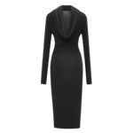 SAINT LAURENT COWL BACK DRESS IN JERSEY