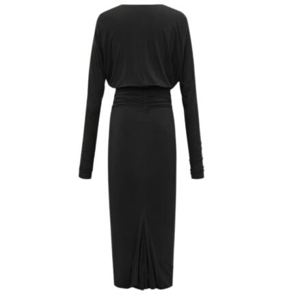 SAINT LAURENT RUCHED DRESS IN STRETCH JERSEY