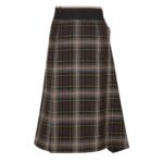 FENDI BROWN FENDI TARTAN SKIRT