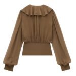 SAINT LAURENT BLOUSE IN SILK CREPE MUSLIN