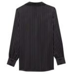 SAINT LAURENT PAJAMA SHIRT IN STRIPED SILK SATIN