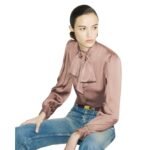 SAINT LAURENT BLOUSE IN SILK CHARMEUSE