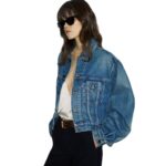 SAINT LAURENT 80S JACKET IN VINTAGE BLUE DENIM