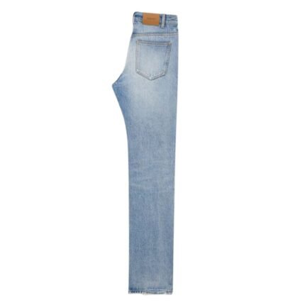 SAINT LAURENT LOW RISE JEANS IN SICILY BLUE DENIM