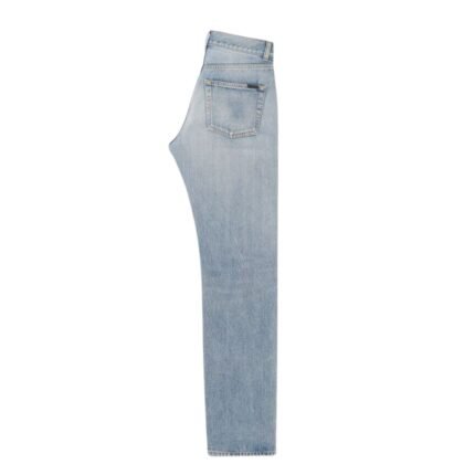 SAINT LAURENT CASSANDRE JEANS IN HAWAI BLUE DENIM