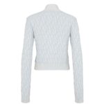 FENDI CARDIGAN LIGHT BLUE FF CASHMERE AND WOOL