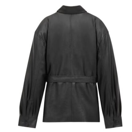 SAINT LAURENT SAHARIENNE JACKET IN SHINY LAMBSKIN