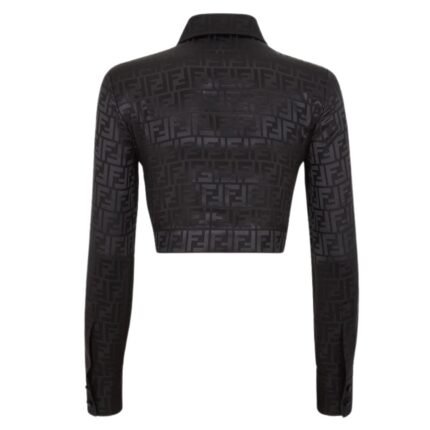 FENDI BLACK SILK SHIRT