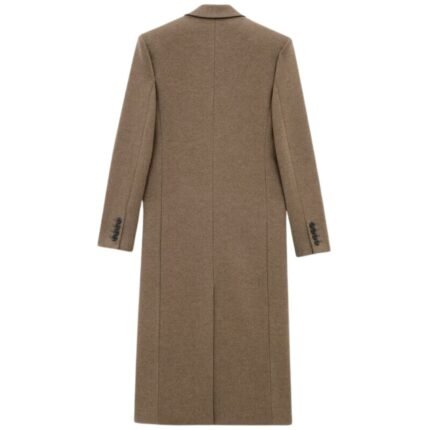 SAINT LAURENT LONG COAT IN CASHMERE AND WOOL FELT