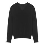 SAINT LAURENT V-NECK SWEATER IN CASHMERE AND SILK