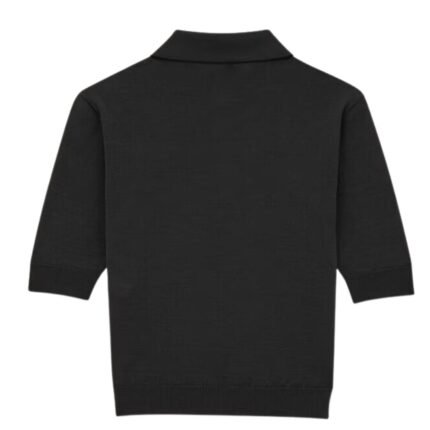 SAINT LAURENT POLO SHIRT CASSANDRE IN CASHMERE WOOL AND SILK
