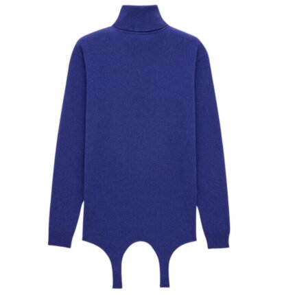 SAINT LAURENT TURTLENECK GARTER SWEATER IN CASHMERE