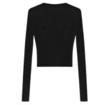 SAINT LAURENT CROPPED TOP IN RIBBED KNIT