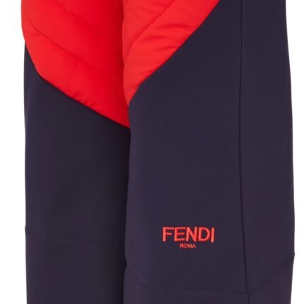 FENDI SKI PANTS BLUE TECHNICAL FABRIC PANTS