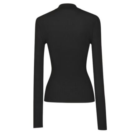SAINT LAURENT RIBBED SWEATER CASSANDRE IN SILK