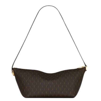 SAINT LAURENT LE MONOGRAMME CROSSBODY BAG IN CASSANDRE CANVAS AND SMOOTH LEATHER