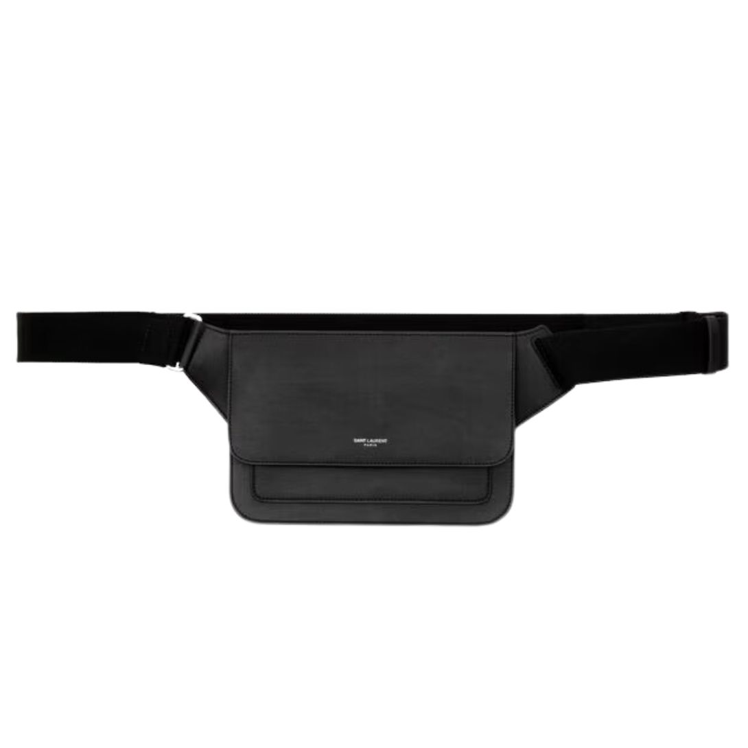 2 SAINT LAURENT PARIS BELT BAG IN LEATHER