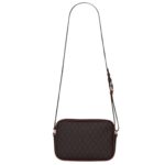 SAINT LAURENT LE MONOGRAMME CAMERA BAG IN CASSANDRE CANVAS AND SMOOTH LEATHER