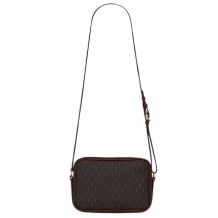 SAINT LAURENT LE MONOGRAMME CAMERA BAG IN CASSANDRE CANVAS AND SMOOTH LEATHER