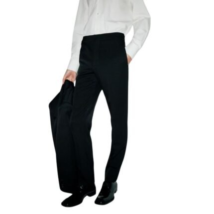 SAINT LAURENT PANTS IN GRAIN DE POUDRE