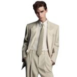 SAINT LAURENT HIGH WAISTED PANTS IN LIGHT WOOL