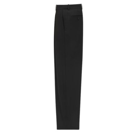 SAINT LAURENT HIGH-WAISTED PANTS IN WOOL CHINÉ
