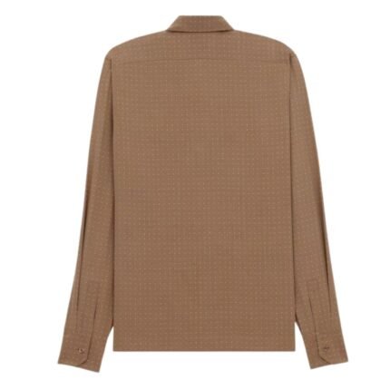 SAINT LAURENT SHIRT IN DOTTED SILK CREPE DE CHINE