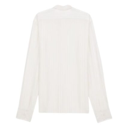 SAINT LAURENT SHIRT IN STRIPED SATIN PIQUÉ