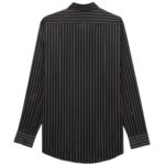 SAINT LAURENT SHIRT IN STRIPED SILK SATIN