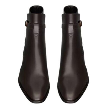 SAINT LAURENT WYATT JODPHUR BOOTS IN SMOOTH LEATHER