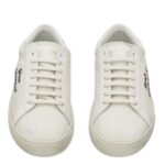SAINT LAURENT COURT CLASSIC SL/06 EMBROIDERED SNEAKERS IN CANVAS AND LEATHER