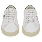 SAINT LAURENT COURT CLASSIC SL/06 EMBROIDERED SNEAKERS IN SMOOTH LEATHER