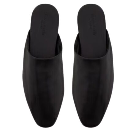 SAINT LAURENT PLAZA MULES IN SMOOTH LEATHER