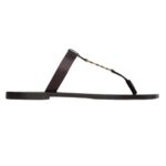 SAINT LAURENT CASSANDRE SLIDES IN SMOOTH LEATHER