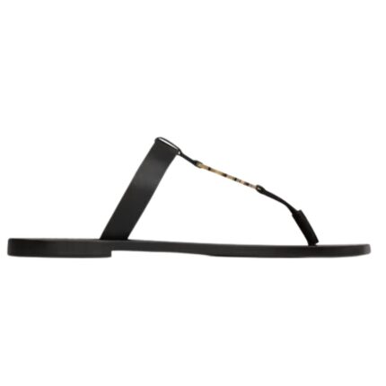 SAINT LAURENT CASSANDRE SLIDES IN SMOOTH LEATHER