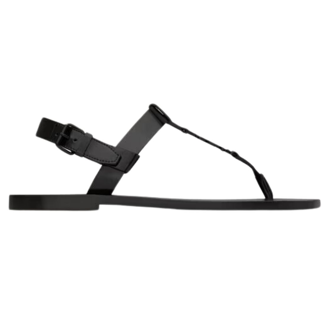 2 SAINT LAURENT CASSANDRE SANDALS IN GLAZED LEATHER