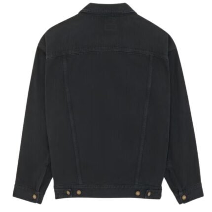 SAINT LAURENT OVERSIZED JACKET IN CARBON BLACK DENIM