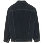 SAINT LAURENT OVERSIZED JACKET IN DARK BLUE BLACK DENIM