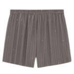 SAINT LAURENT CASSANDRE SHORTS IN STRIPED SILK CREPE DE CHINE