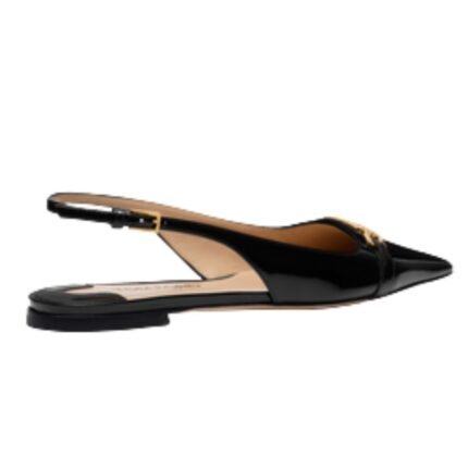 TOM FORD PATENT LEATHER WHITNEY SLINGBACK BALLERINA BLACK