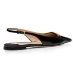 TOM FORD PATENT LEATHER WHITNEY SLINGBACK BALLERINA IVORY